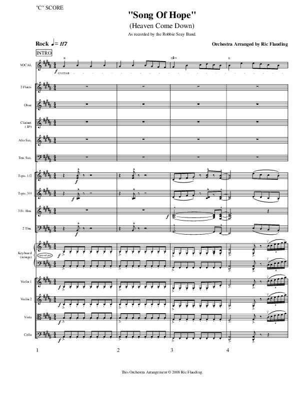 Song Of Hope Conductor's Score (Ric Flauding)