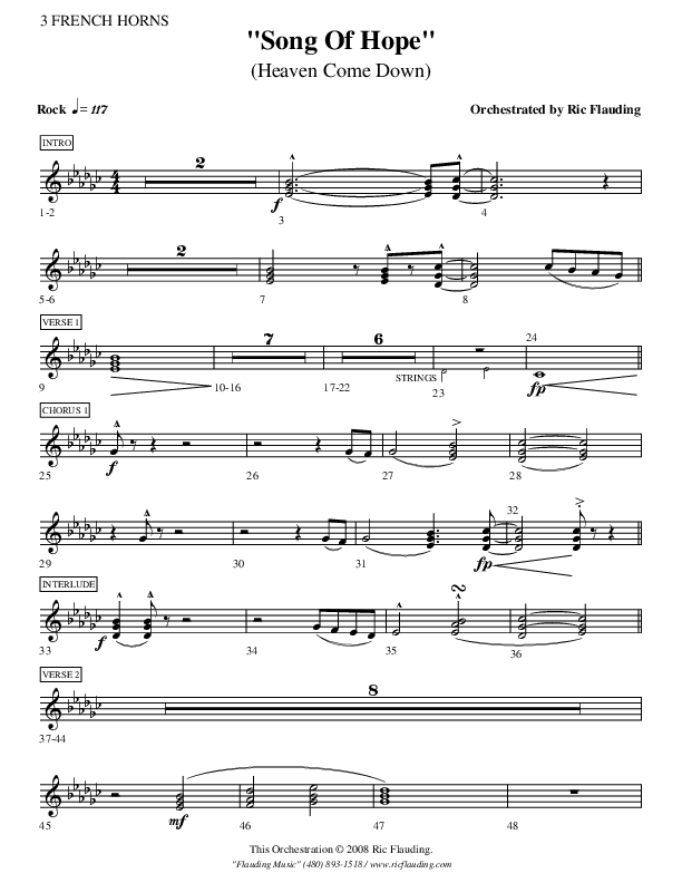 Song Of Hope French Horn (Ric Flauding)