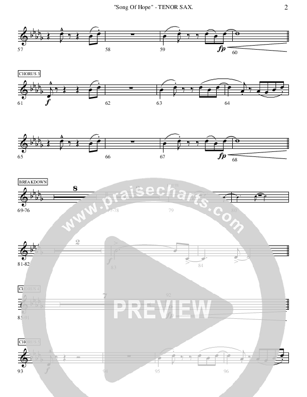 Song Of Hope Tenor Sax 2 (Ric Flauding)