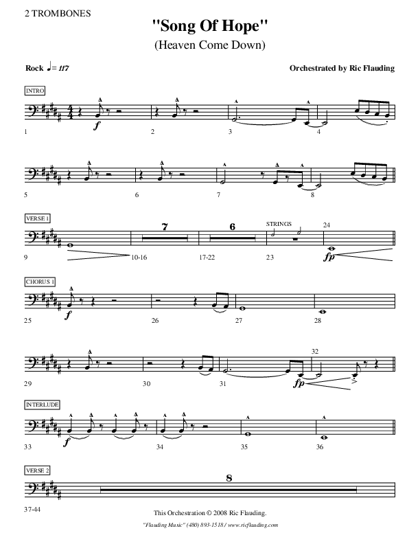 Song Of Hope Trombone 1/2 (Ric Flauding)
