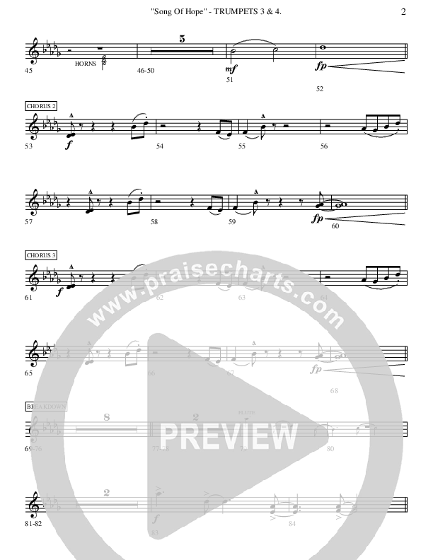 Song Of Hope Trumpet 3/4 (Ric Flauding)