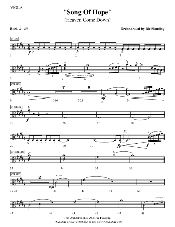 Song Of Hope Viola (Ric Flauding)