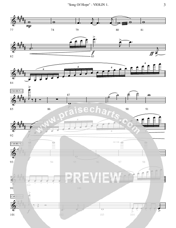 Song Of Hope Violin 1 (Ric Flauding)