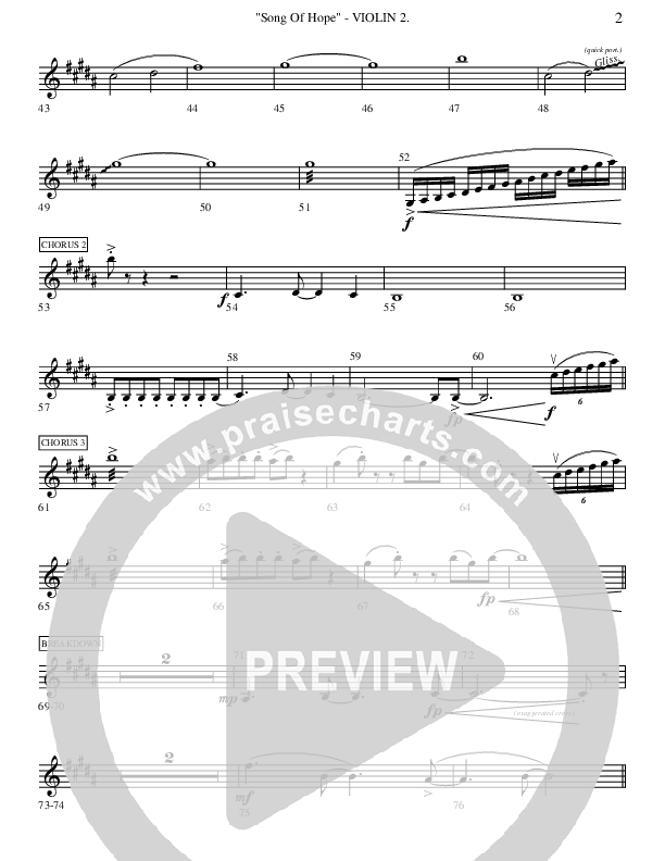 Song Of Hope Violin 2 (Ric Flauding)