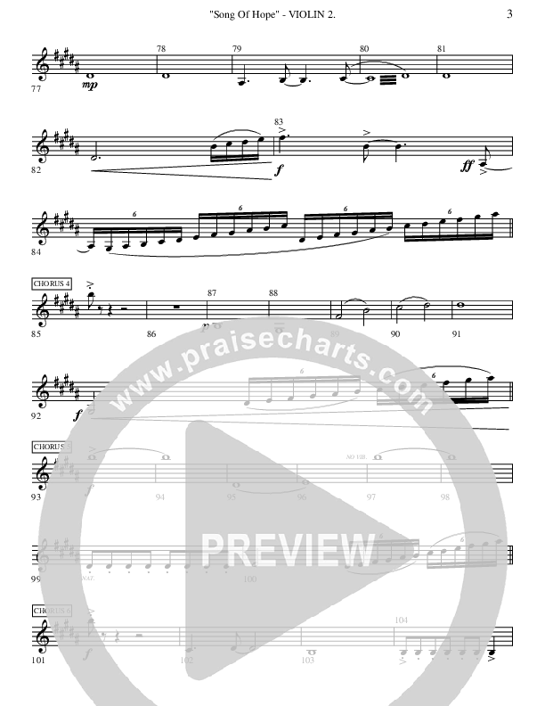 Song Of Hope Violin 2 (Ric Flauding)