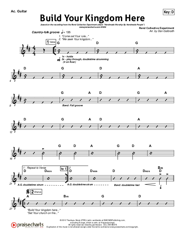 Build Your Kingdom Here Acoustic Guitar (Rend Collective)