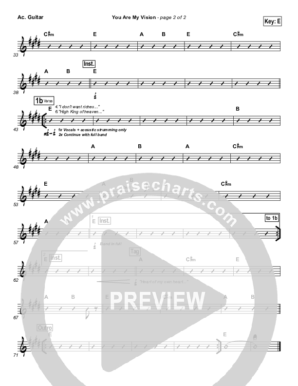 You Are My Vision Acoustic Guitar (Rend Collective)