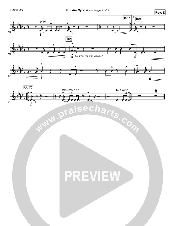 You Are My Vision Bari Sax (Rend Collective)