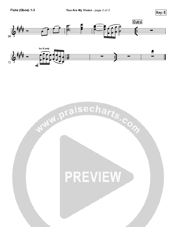 You Are My Vision Flute/Oboe 1/2/3 (Rend Collective)