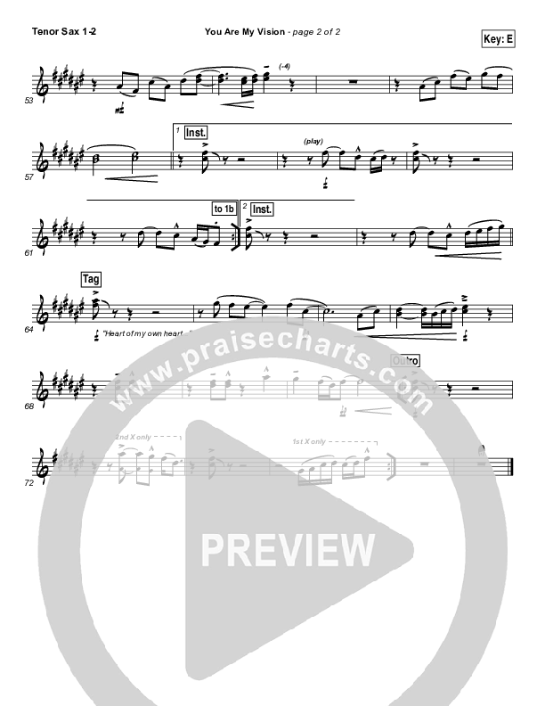 You Are My Vision Tenor Sax 1/2 (Rend Collective)