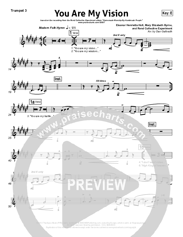 You Are My Vision Trumpet 3 (Rend Collective)