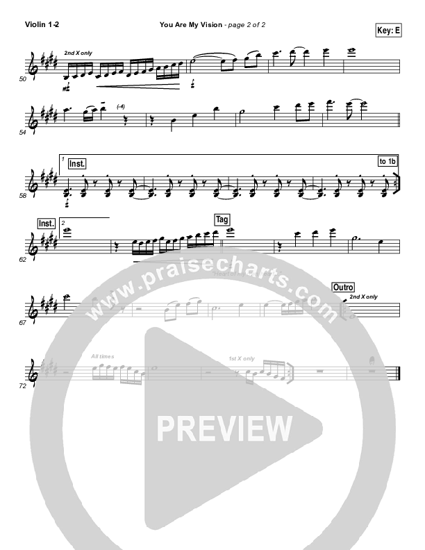 You Are My Vision Violin 1/2 (Rend Collective)