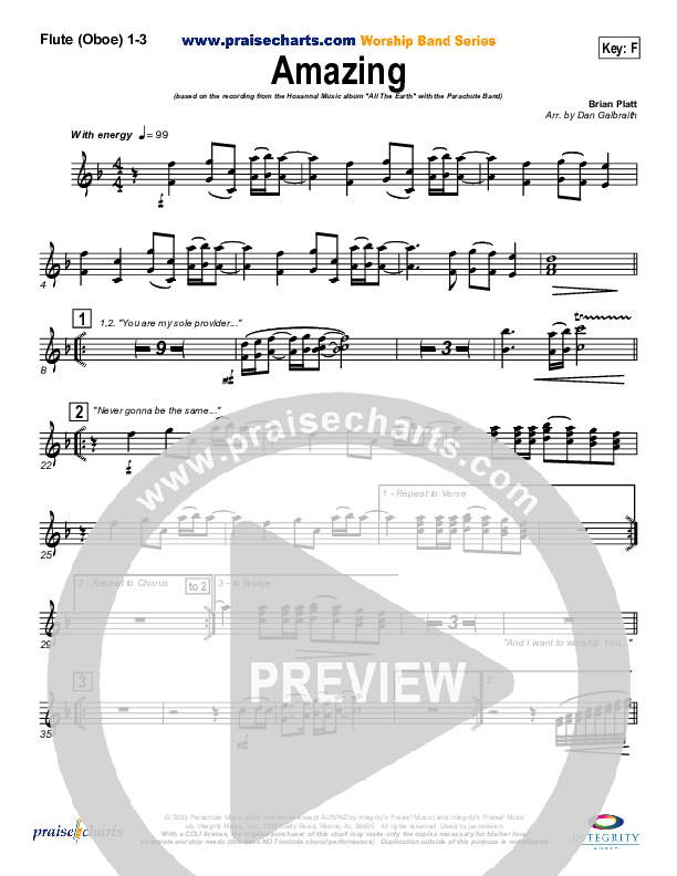 Amazing Flute/Oboe 1/2/3 (Parachute Band)