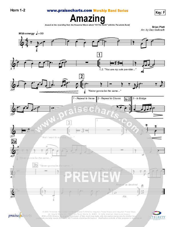 Amazing French Horn 1/2 (Parachute Band)