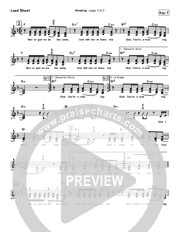 Amazing Lead Sheet (SAT) (Parachute Band)