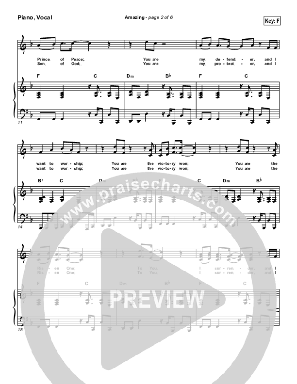 Amazing Piano/Vocal (Parachute Band)