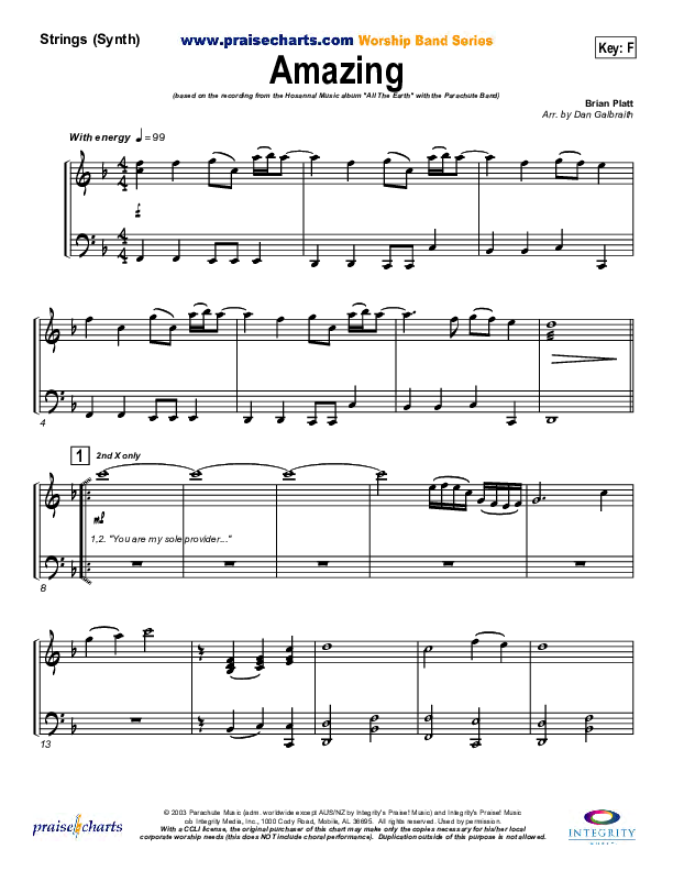 Amazing Synth Strings (Parachute Band)