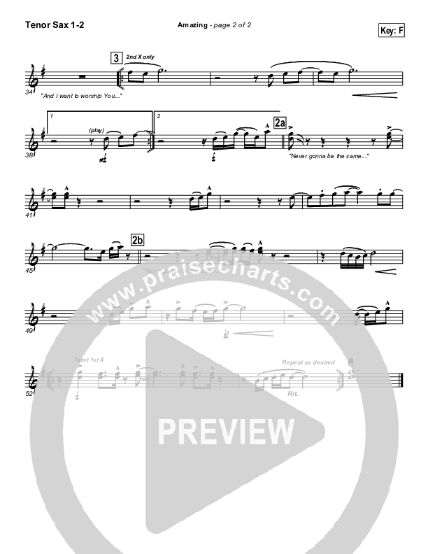 Amazing Tenor Sax 1/2 (Parachute Band)