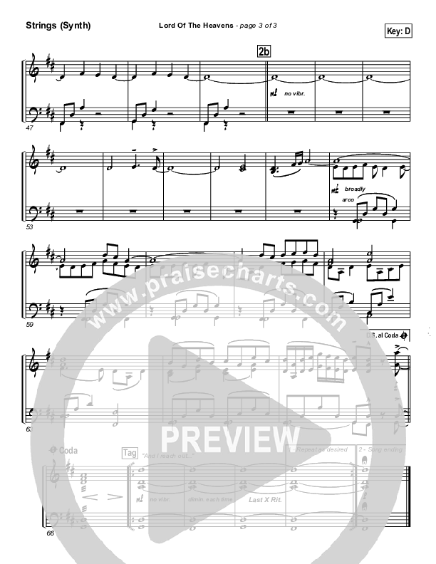 Lord Of The Heavens Synth Strings (Parachute Band)