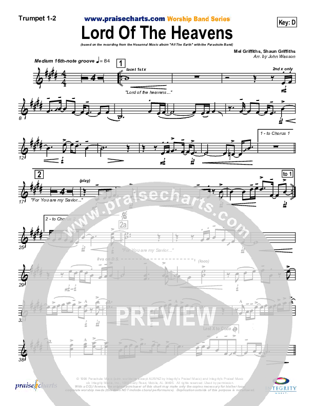 Lord Of The Heavens Trumpet 1,2 (Parachute Band)