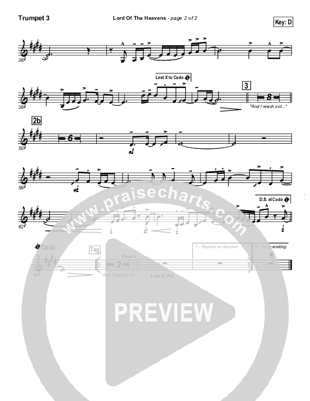 Lord Of The Heavens Trumpet 3 (Parachute Band)