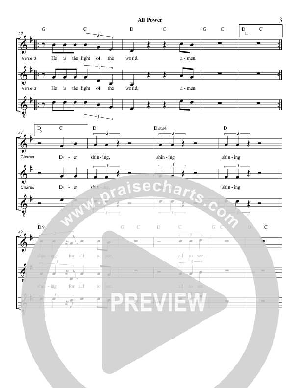 All Power Piano/Vocal (Derick Thomas)