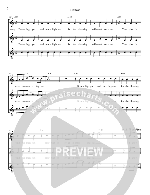 I Know Lead Sheet (SAT) (Derick Thomas)