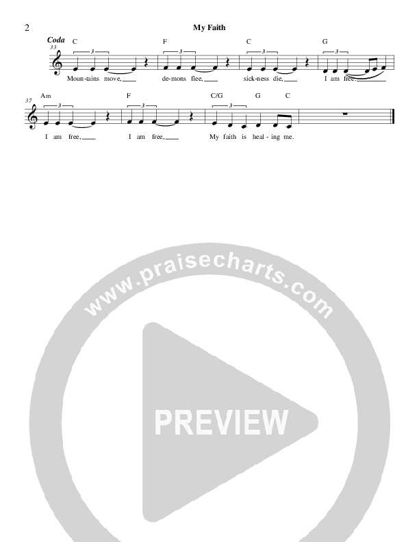 My Faith Lead Sheet (Derick Thomas)