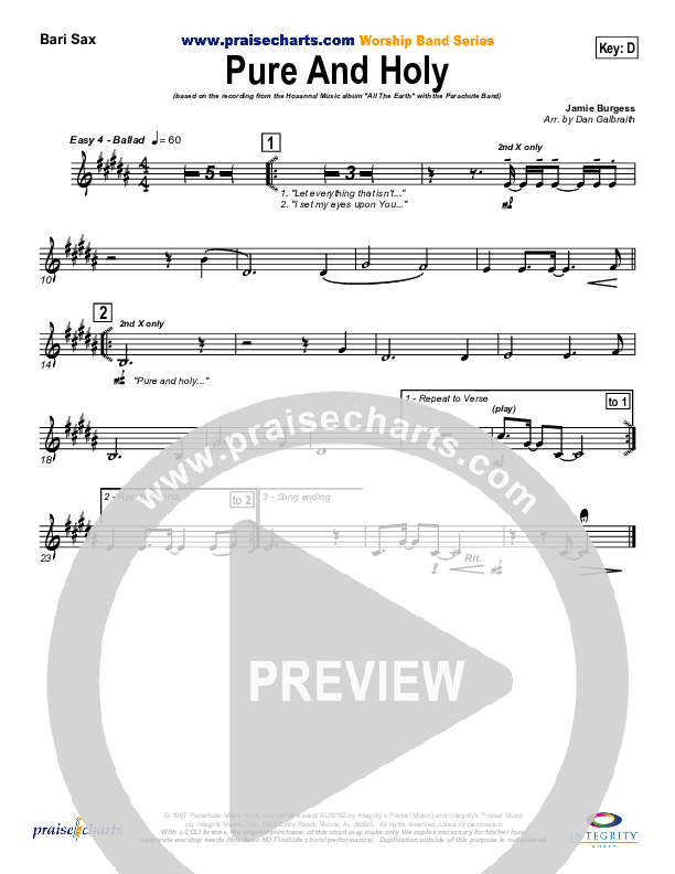 Pure And Holy Bari Sax (Parachute Band)