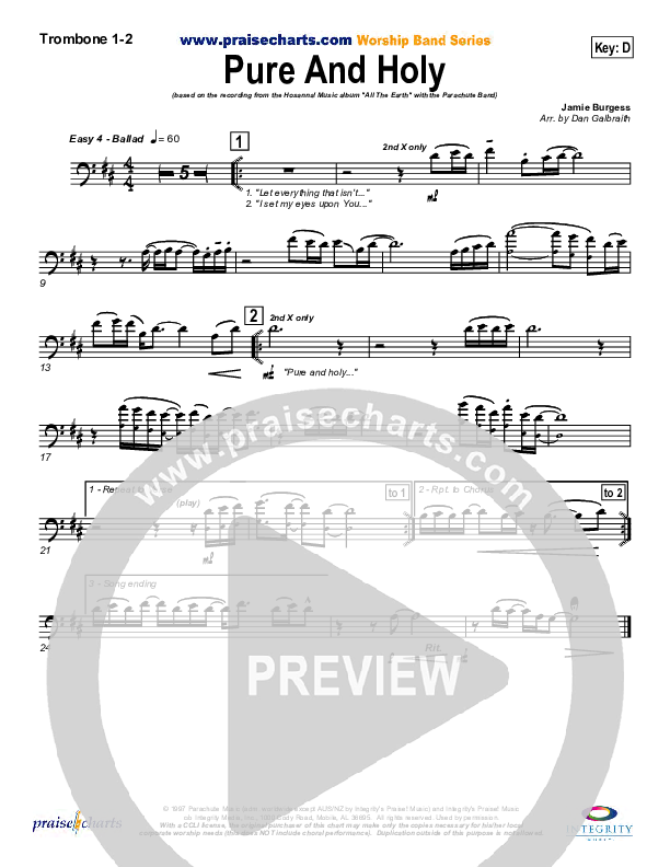 Pure And Holy Trombone 1/2 (Parachute Band)