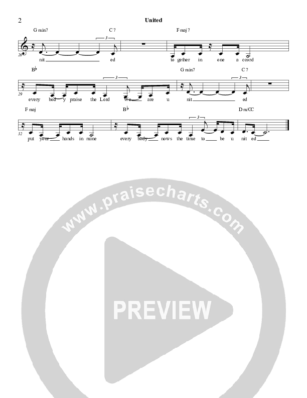 United Lead Sheet (Derick Thomas)