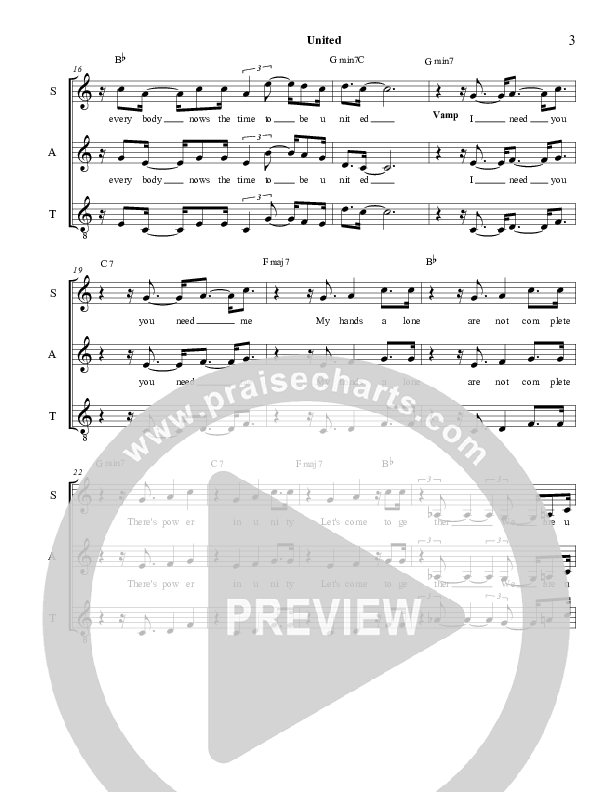 United Lead Sheet (Derick Thomas)