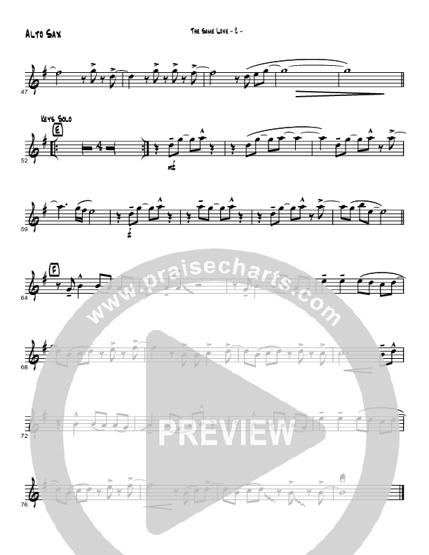 The Same Love Alto Sax (Brad Henderson)