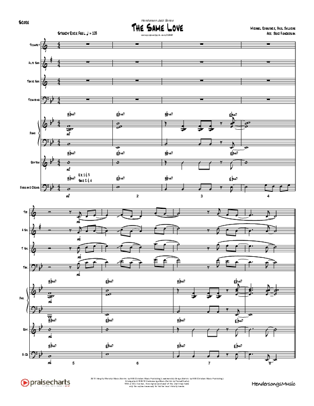 The Same Love Conductor's Score (Brad Henderson)