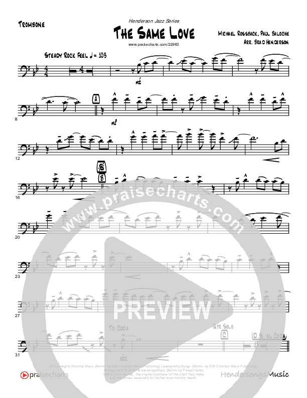 The Same Love Trombone (Brad Henderson)