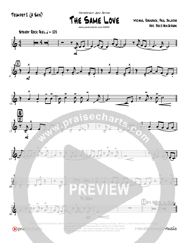 The Same Love Trumpet 2 (Brad Henderson)