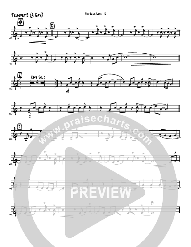 The Same Love Trumpet 2 (Brad Henderson)