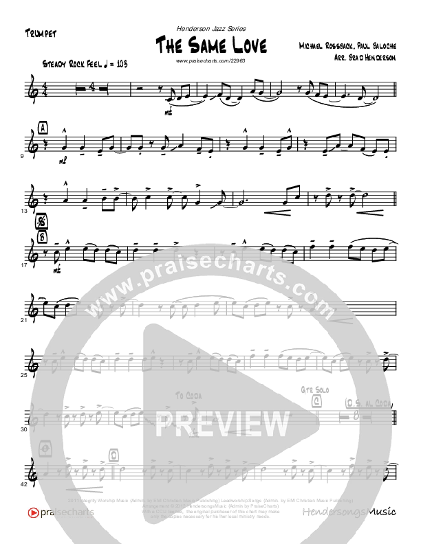 The Same Love Trumpet (Brad Henderson)