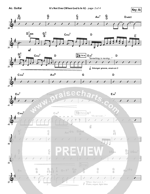 It's Not Over Acoustic Guitar (Israel Houghton)