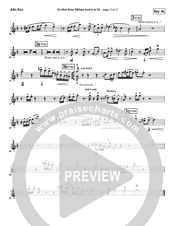 It's Not Over Alto Sax (Israel Houghton)