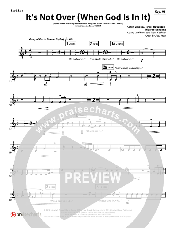 It's Not Over Bari Sax (Israel Houghton)