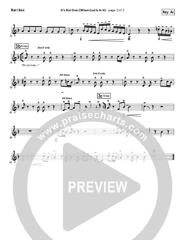 It's Not Over Bari Sax (Israel Houghton)