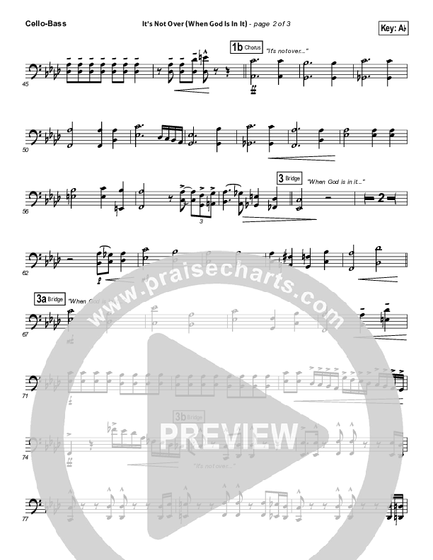 It's Not Over Cello/Bass (Israel Houghton)