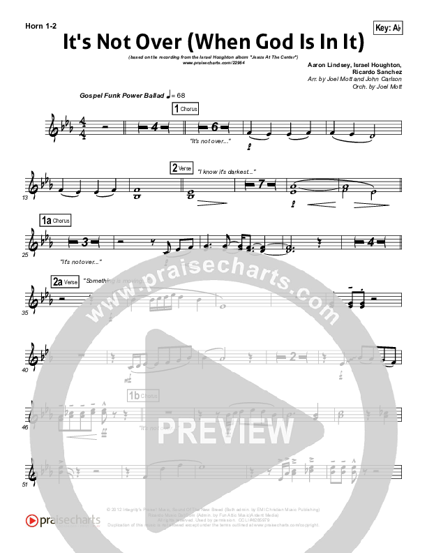 It's Not Over French Horn 1/2 (Israel Houghton)