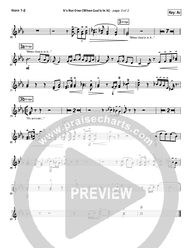 It's Not Over French Horn 1/2 (Israel Houghton)