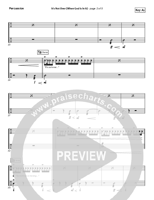 It's Not Over Percussion (Israel Houghton)