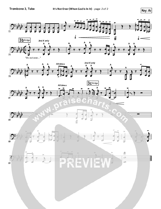 It's Not Over Trombone 3/Tuba (Israel Houghton)