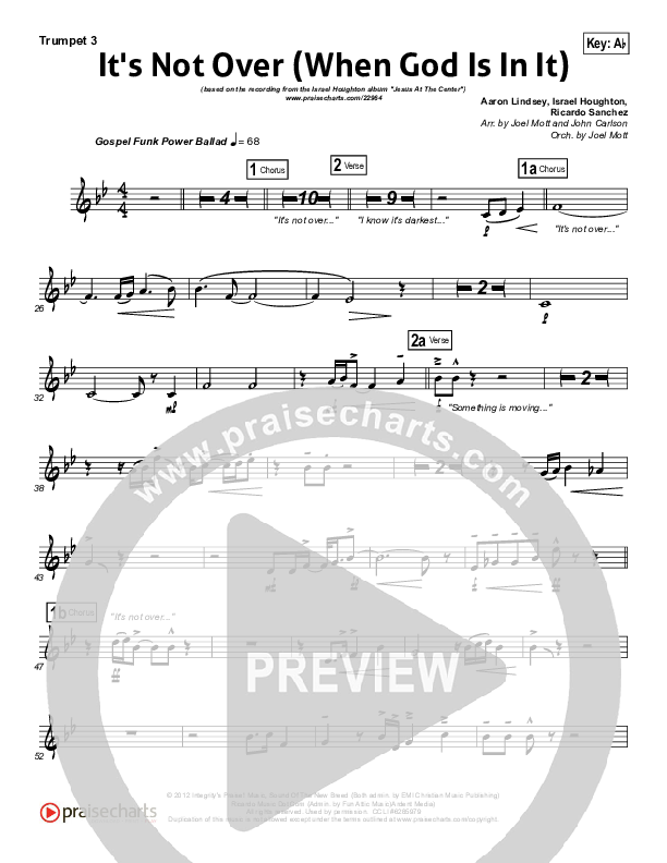 It's Not Over Trumpet 3 (Israel Houghton)