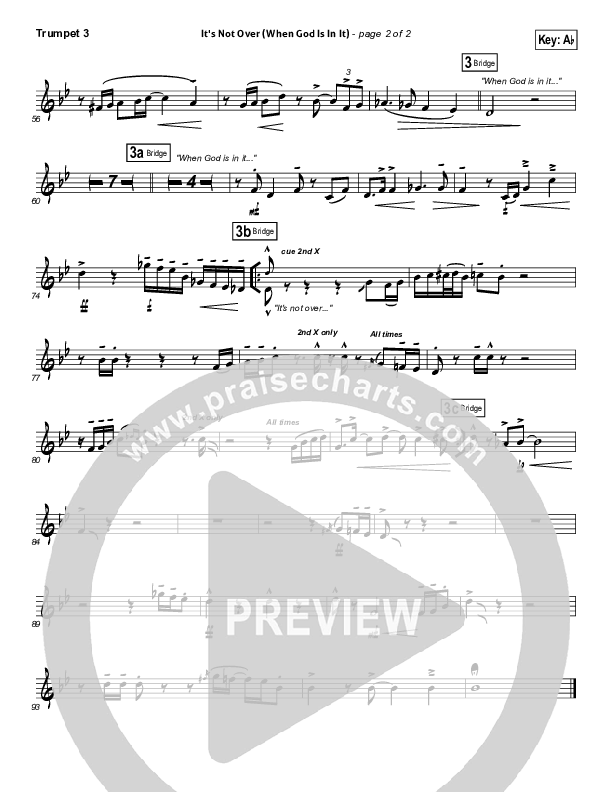 It's Not Over Trumpet 3 (Israel Houghton)