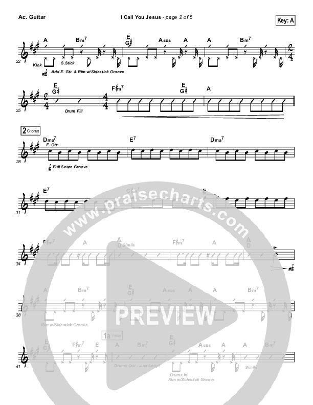 I Call You Jesus Acoustic Guitar (Israel Houghton)